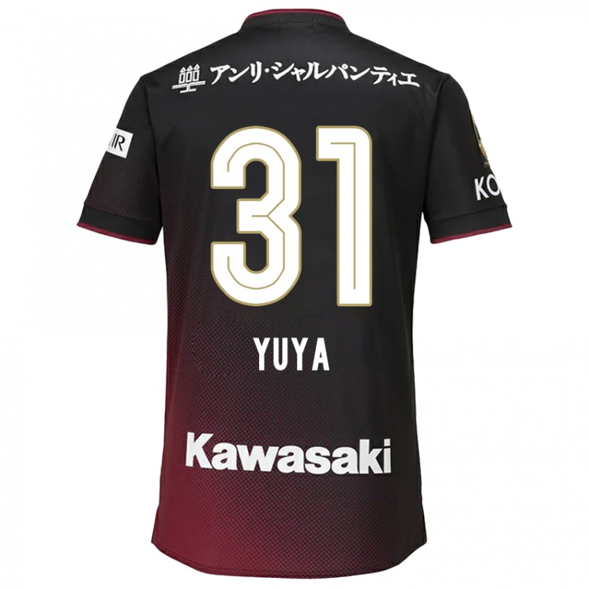 Gyermek Yuya Nakasaka #31 Fekete Piros Hazai Jersey 2024/25 Mez Póló Ing