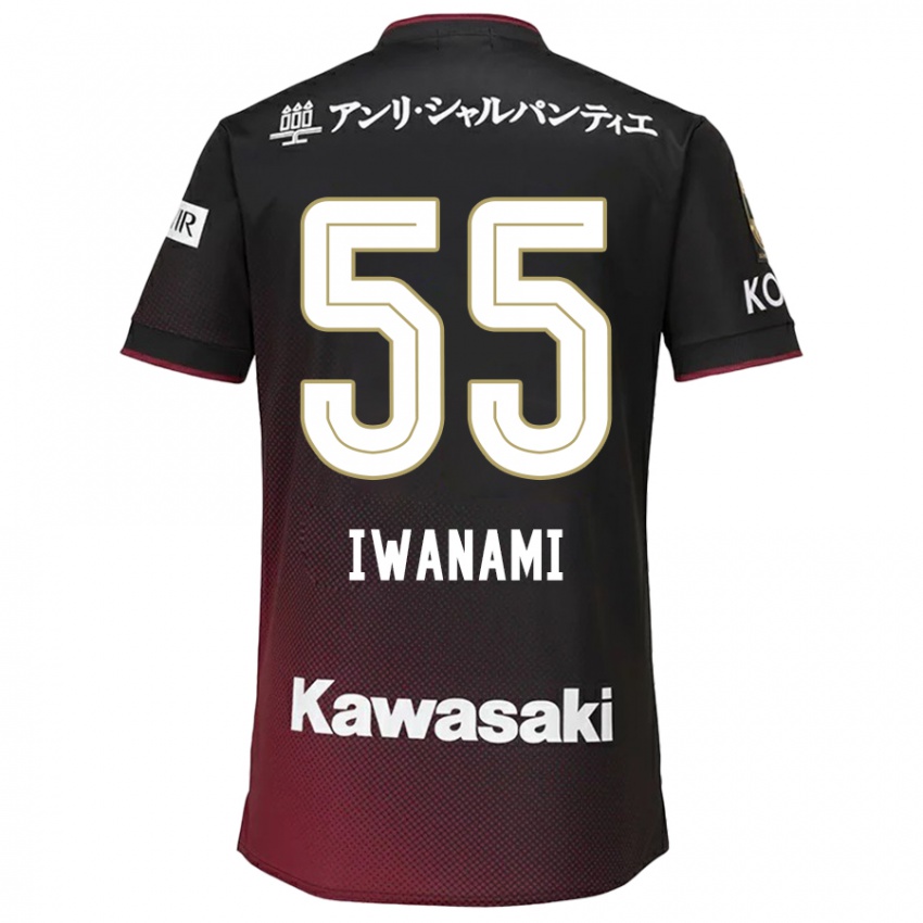 Gyermek Takuya Iwanami #55 Fekete Piros Hazai Jersey 2024/25 Mez Póló Ing