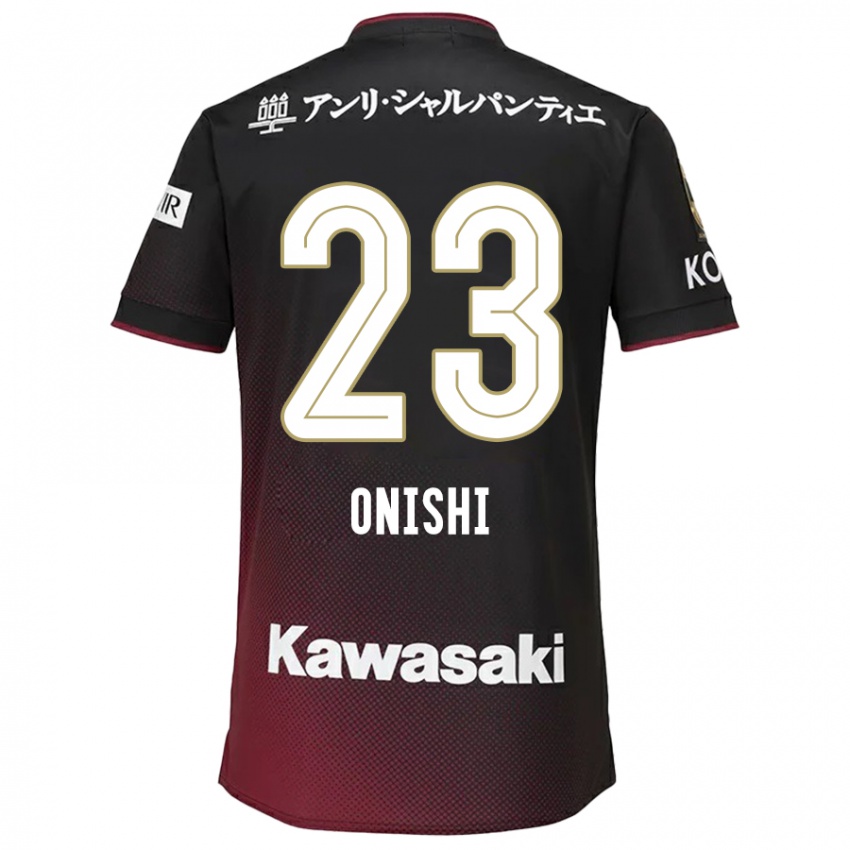 Gyermek Sota Onishi #23 Fekete Piros Hazai Jersey 2024/25 Mez Póló Ing