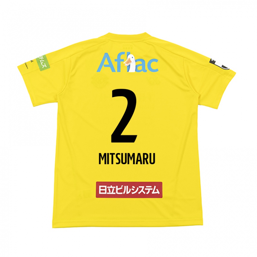 Gyermek Hiromu Mitsumaru #2 Sárga Fekete Hazai Jersey 2024/25 Mez Póló Ing