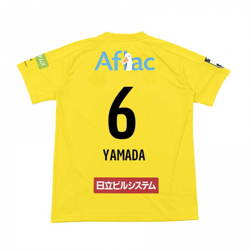 Gyermek Yuto Yamada #6 Sárga Fekete Hazai Jersey 2024/25 Mez Póló Ing