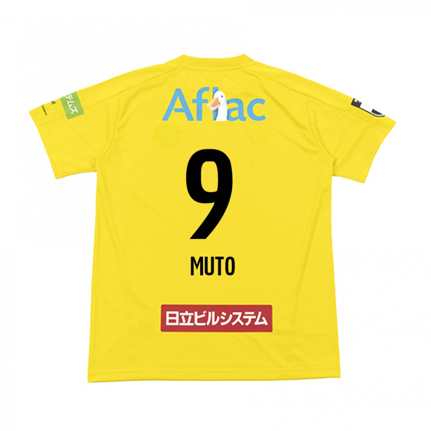 Gyermek Yuki Muto #9 Sárga Fekete Hazai Jersey 2024/25 Mez Póló Ing