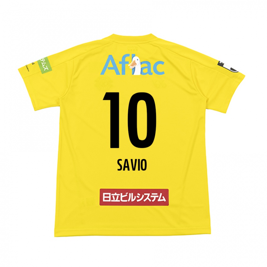 Gyermek Matheus Savio #10 Sárga Fekete Hazai Jersey 2024/25 Mez Póló Ing