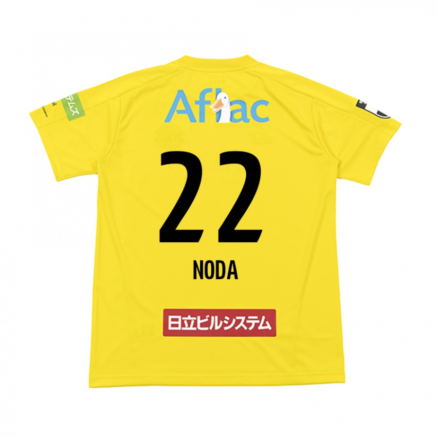 Gyermek Hiroki Noda #22 Sárga Fekete Hazai Jersey 2024/25 Mez Póló Ing