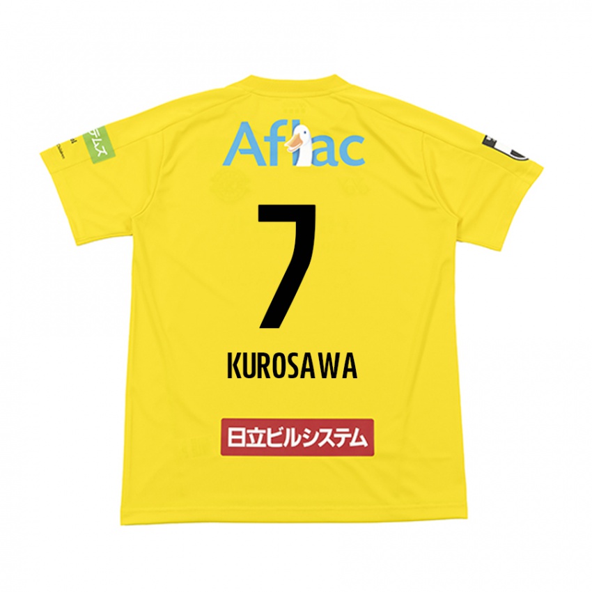 Gyermek Shido Kurosawa #7 Sárga Fekete Hazai Jersey 2024/25 Mez Póló Ing