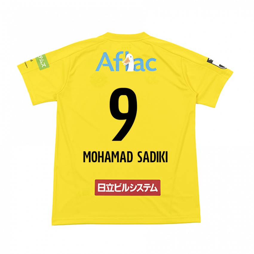 Gyermek Wade Mohamad Sadiki #9 Sárga Fekete Hazai Jersey 2024/25 Mez Póló Ing