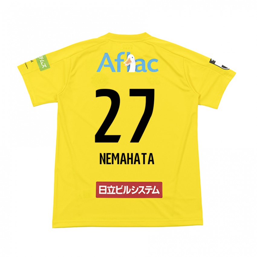 Gyermek Hayato Nemahata #27 Sárga Fekete Hazai Jersey 2024/25 Mez Póló Ing