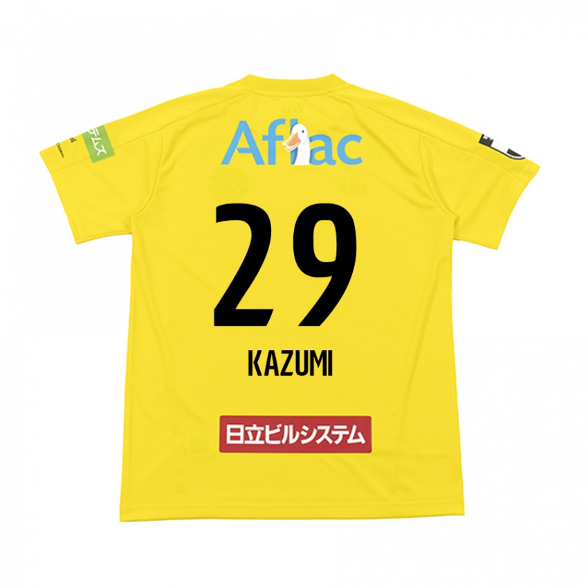 Gyermek Takuto Kazumi #29 Sárga Fekete Hazai Jersey 2024/25 Mez Póló Ing