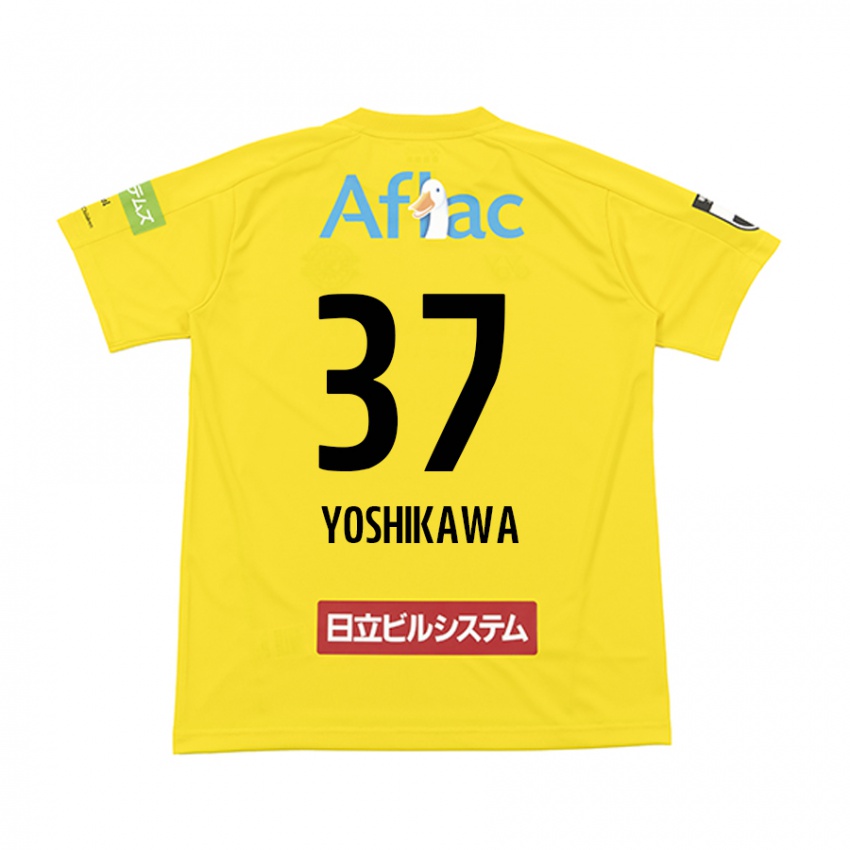 Gyermek Haruto Yoshikawa #37 Sárga Fekete Hazai Jersey 2024/25 Mez Póló Ing