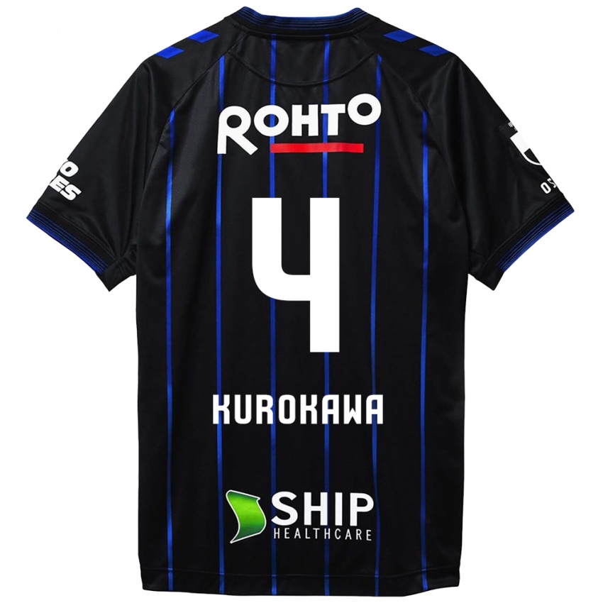 Gyermek Keisuke Kurokawa #4 Fekete Kék Hazai Jersey 2024/25 Mez Póló Ing