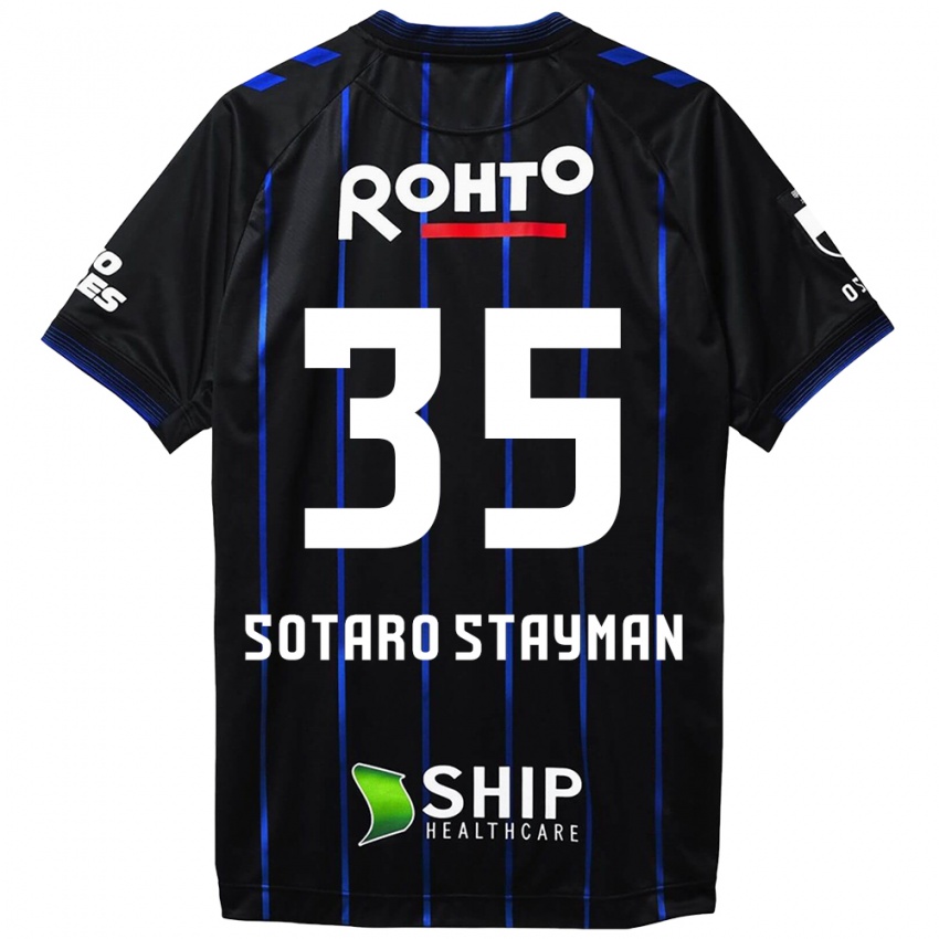 Gyermek Joshua Sotaro Stayman #35 Fekete Kék Hazai Jersey 2024/25 Mez Póló Ing