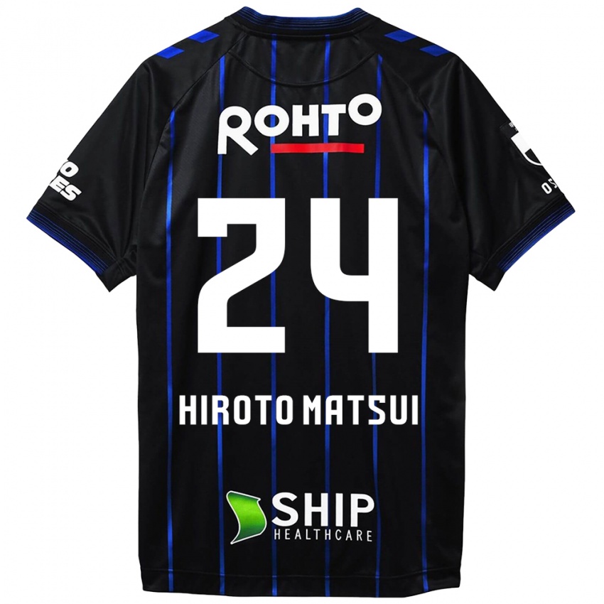 Gyermek Elijah Hiroto Matsui #24 Fekete Kék Hazai Jersey 2024/25 Mez Póló Ing