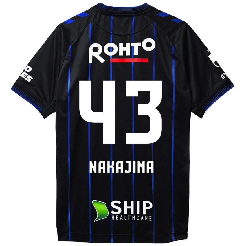 Gyermek Yugo Nakajima #43 Fekete Kék Hazai Jersey 2024/25 Mez Póló Ing