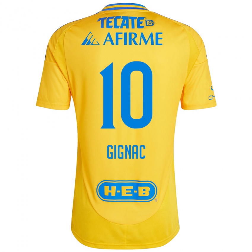 Gyermek Andre-Pierre Gignac #10 Arany Sárga Hazai Jersey 2024/25 Mez Póló Ing