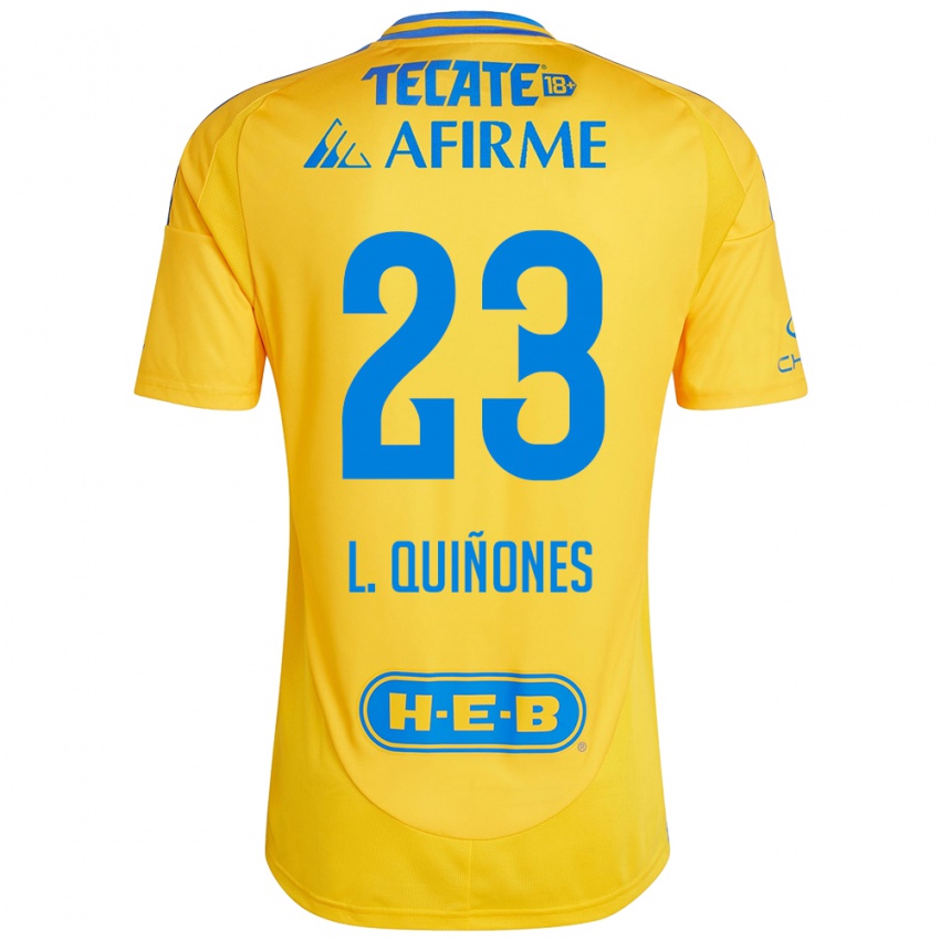 Gyermek Luis Quinones #23 Arany Sárga Hazai Jersey 2024/25 Mez Póló Ing