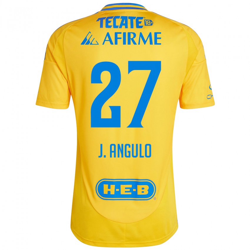 Gyermek Jesús Angulo #27 Arany Sárga Hazai Jersey 2024/25 Mez Póló Ing