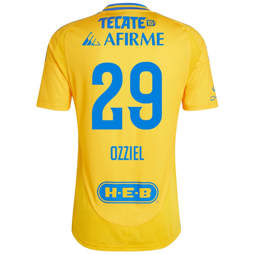 Gyermek Ozziel Herrera #29 Arany Sárga Hazai Jersey 2024/25 Mez Póló Ing