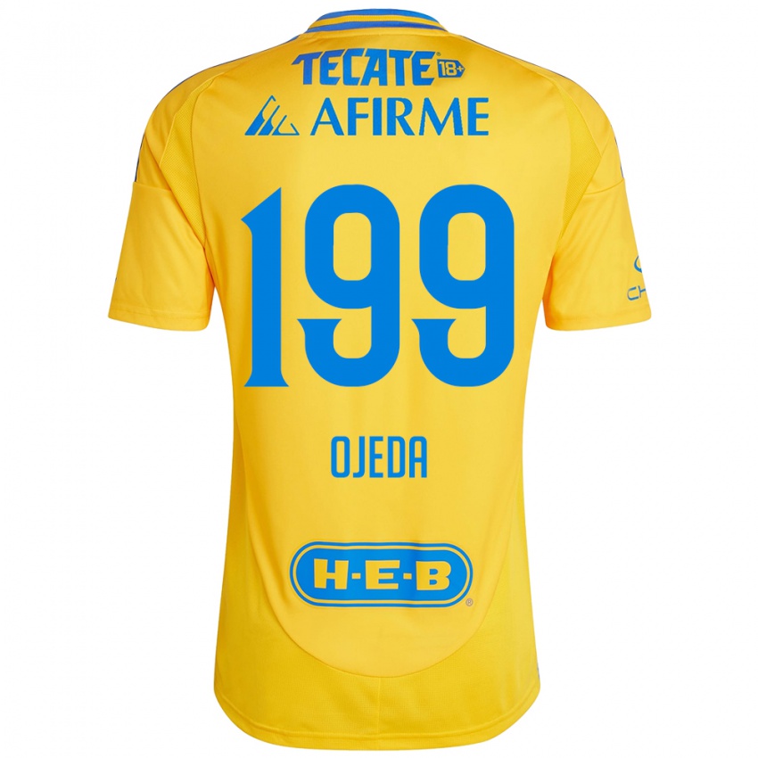 Gyermek Diego Ojeda #199 Arany Sárga Hazai Jersey 2024/25 Mez Póló Ing