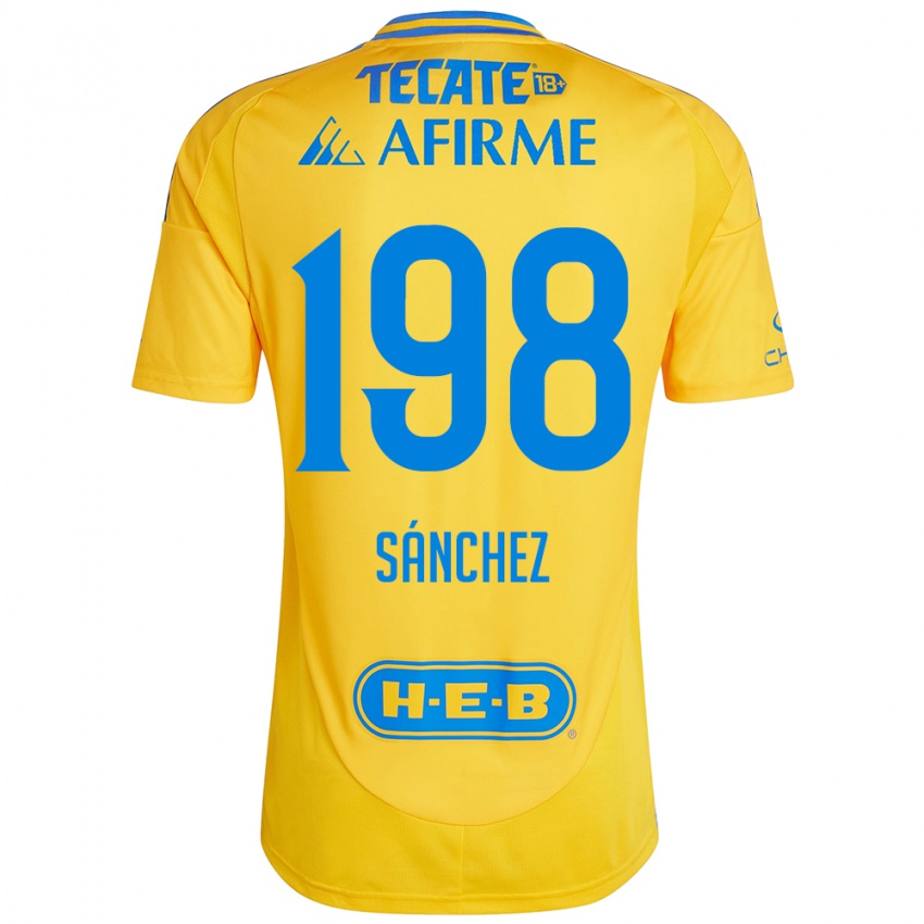 Gyermek Diego Sánchez #198 Arany Sárga Hazai Jersey 2024/25 Mez Póló Ing