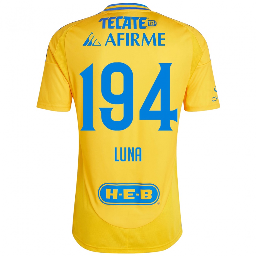 Gyermek Juan Luna #194 Arany Sárga Hazai Jersey 2024/25 Mez Póló Ing