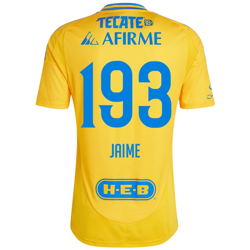 Gyermek Kenneth Jaime #193 Arany Sárga Hazai Jersey 2024/25 Mez Póló Ing