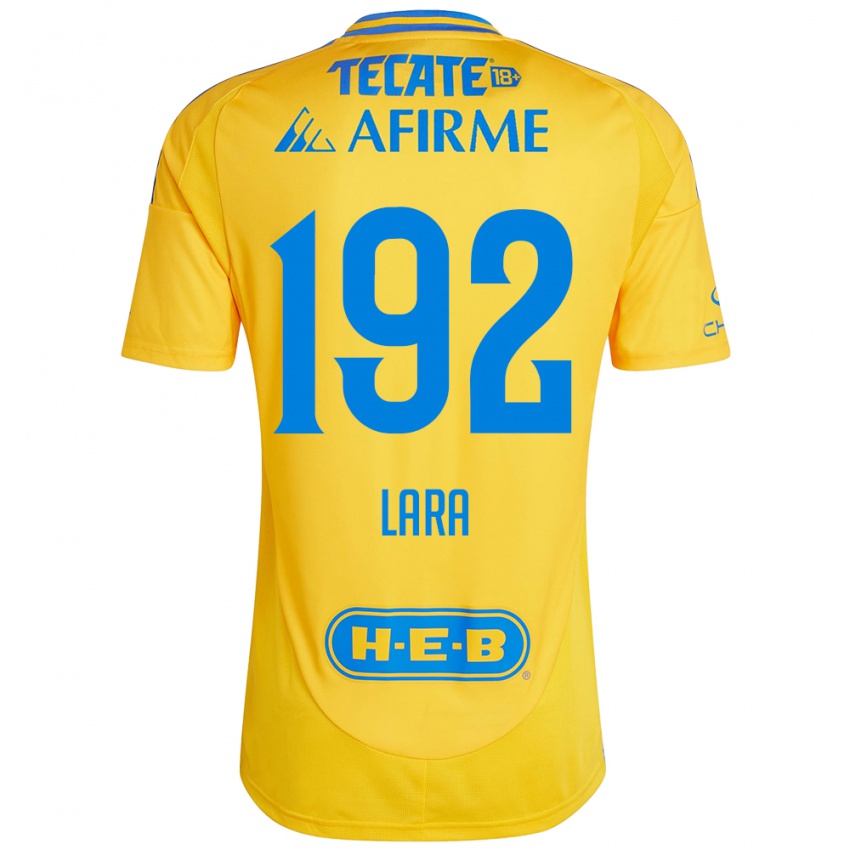 Gyermek Miguel Lara #192 Arany Sárga Hazai Jersey 2024/25 Mez Póló Ing