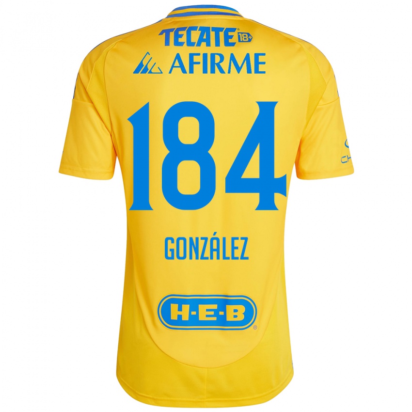 Gyermek Erick González #184 Arany Sárga Hazai Jersey 2024/25 Mez Póló Ing