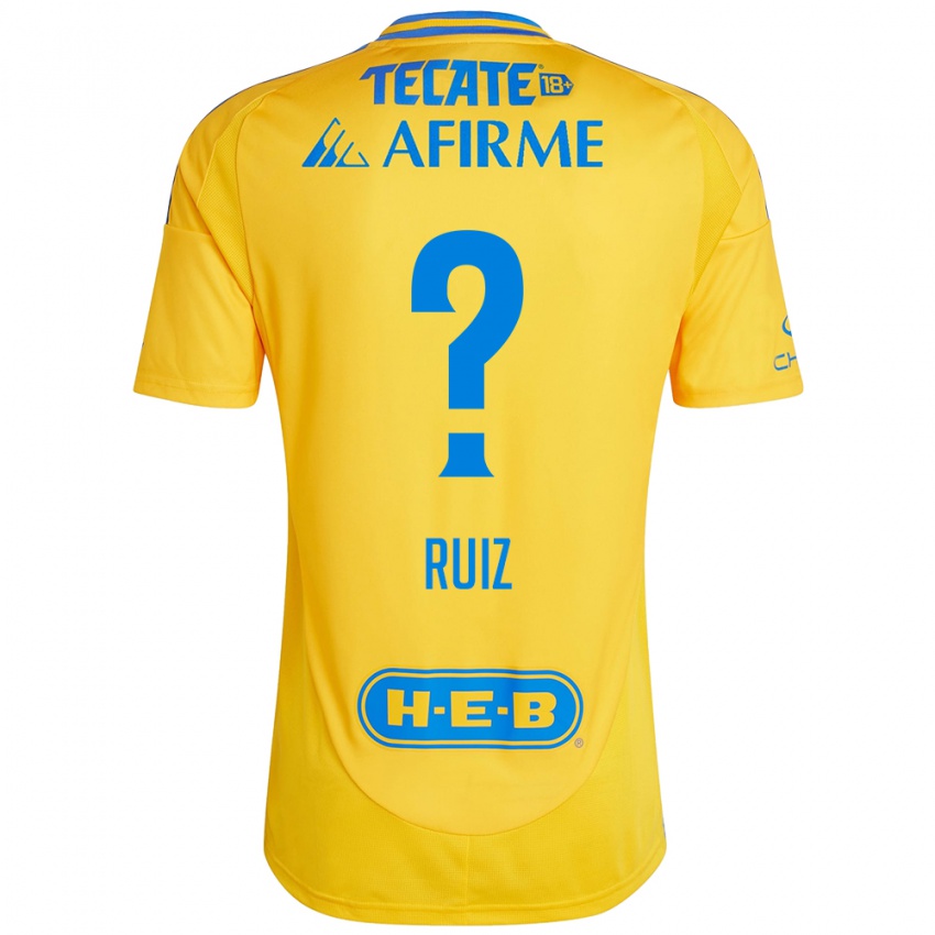 Gyermek Luis Ruiz #0 Arany Sárga Hazai Jersey 2024/25 Mez Póló Ing