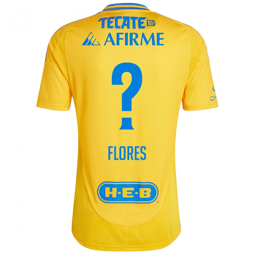 Gyermek Hernán Flores #0 Arany Sárga Hazai Jersey 2024/25 Mez Póló Ing