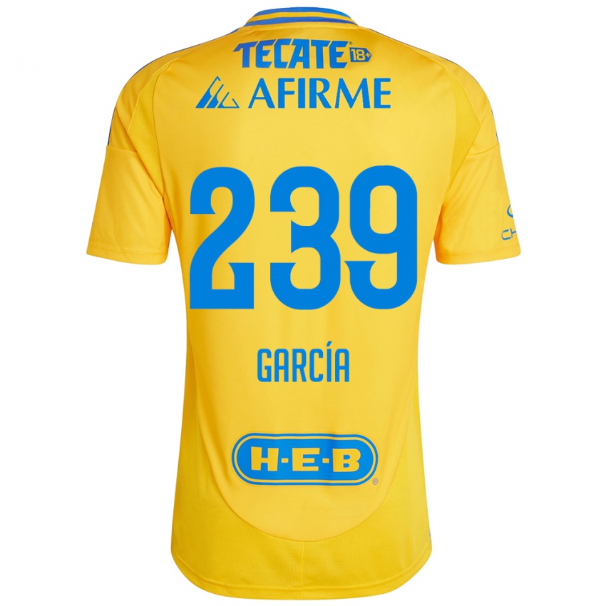 Gyermek Diego García #239 Arany Sárga Hazai Jersey 2024/25 Mez Póló Ing