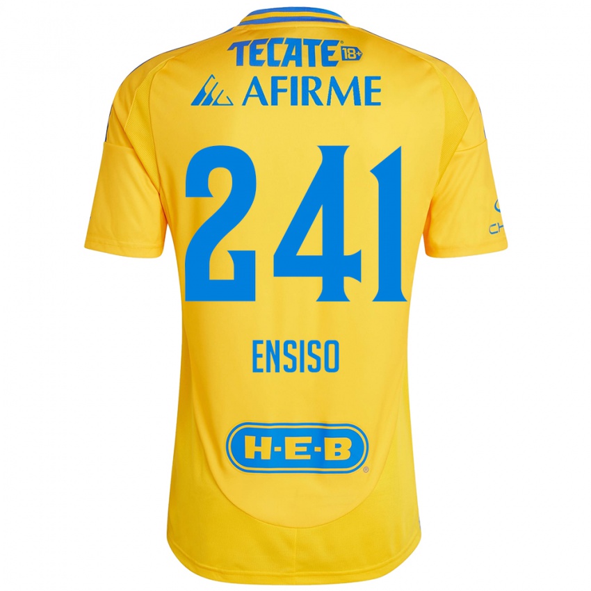 Gyermek Eduardo Ensiso #241 Arany Sárga Hazai Jersey 2024/25 Mez Póló Ing