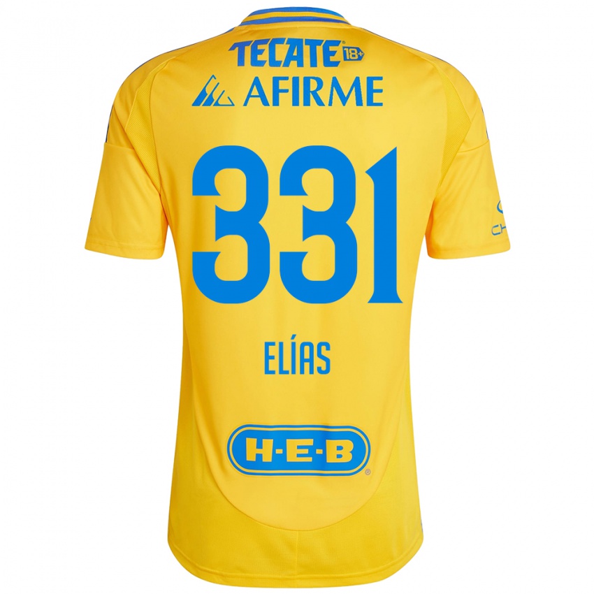 Gyermek Bruno Elías #331 Arany Sárga Hazai Jersey 2024/25 Mez Póló Ing