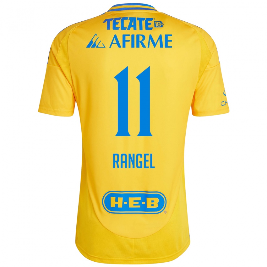 Gyermek Nayeli Rangel #11 Arany Sárga Hazai Jersey 2024/25 Mez Póló Ing