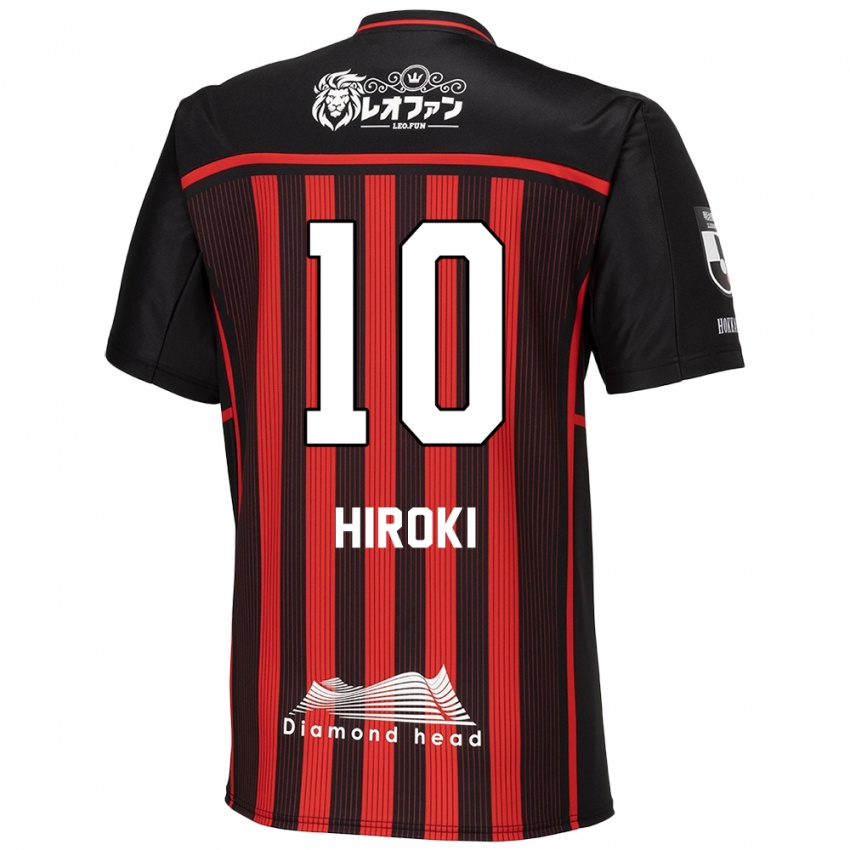 Gyermek Hiroki Miyazawa #10 Piros Fekete Hazai Jersey 2024/25 Mez Póló Ing