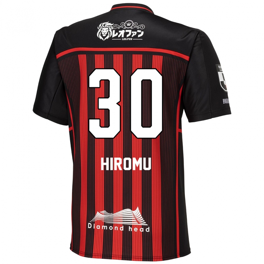 Gyermek Hiromu Tanaka #30 Piros Fekete Hazai Jersey 2024/25 Mez Póló Ing