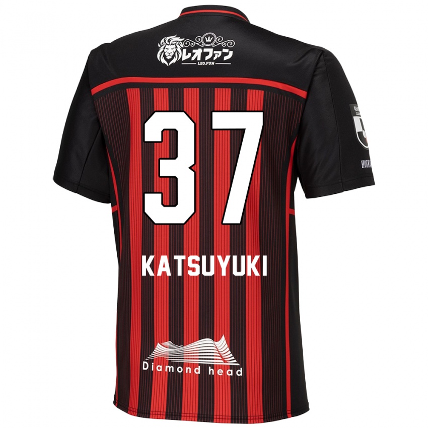 Gyermek Katsuyuki Tanaka #37 Piros Fekete Hazai Jersey 2024/25 Mez Póló Ing