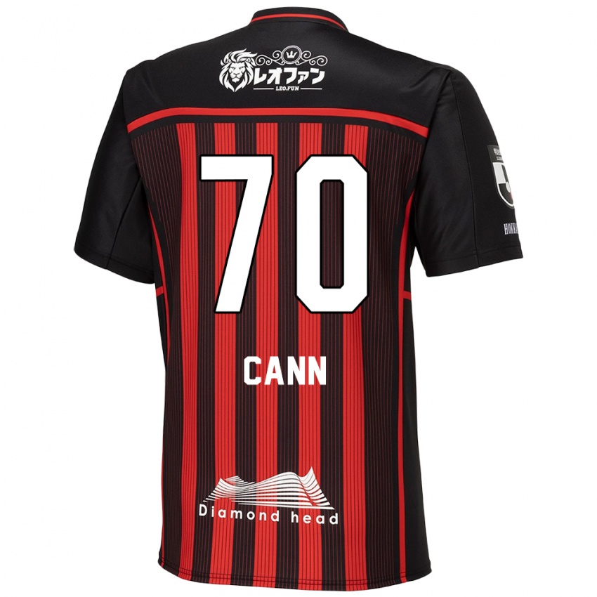 Gyermek Francis Cann #70 Piros Fekete Hazai Jersey 2024/25 Mez Póló Ing