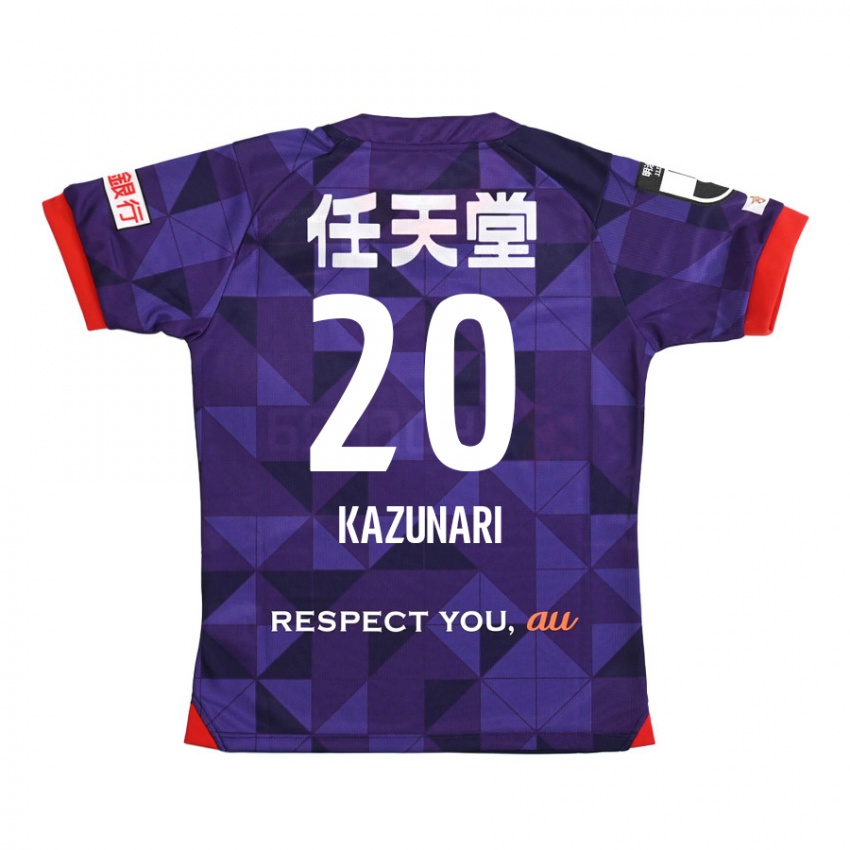 Gyermek Kazunari Kita #20 Lila Fehér Hazai Jersey 2024/25 Mez Póló Ing