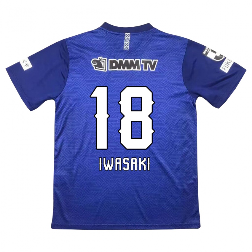 Gyermek Yuto Iwasaki #18 Sötétkék Hazai Jersey 2024/25 Mez Póló Ing