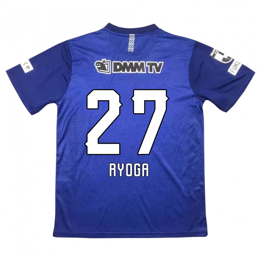 Gyermek Ryoga Sato #27 Sötétkék Hazai Jersey 2024/25 Mez Póló Ing