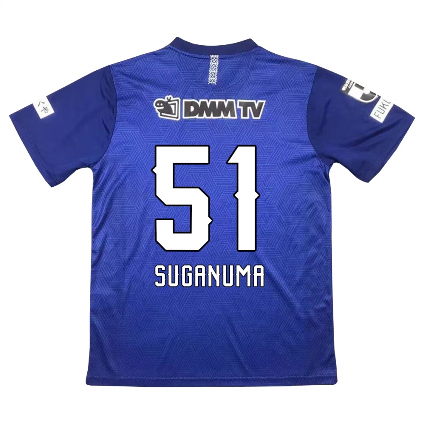 Gyermek Kazuaki Suganuma #51 Sötétkék Hazai Jersey 2024/25 Mez Póló Ing