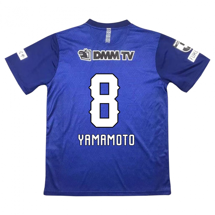 Gyermek Shunsuke Yamamoto #8 Sötétkék Hazai Jersey 2024/25 Mez Póló Ing