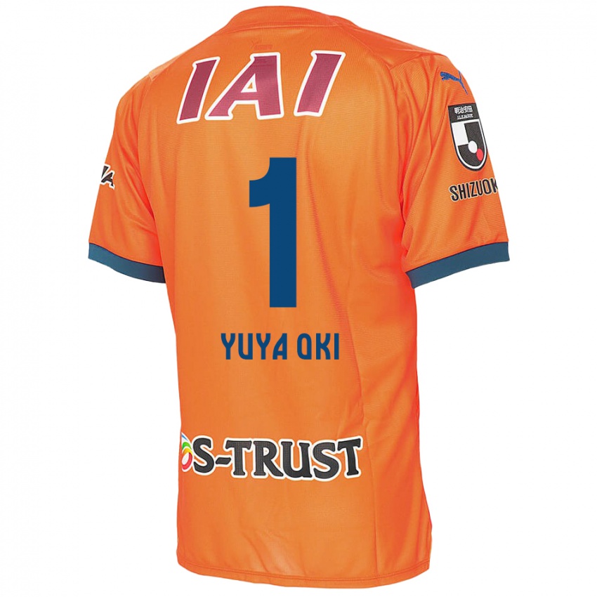 Gyermek Yuya Oki #1 Orange Blue Hazai Jersey 2024/25 Mez Póló Ing