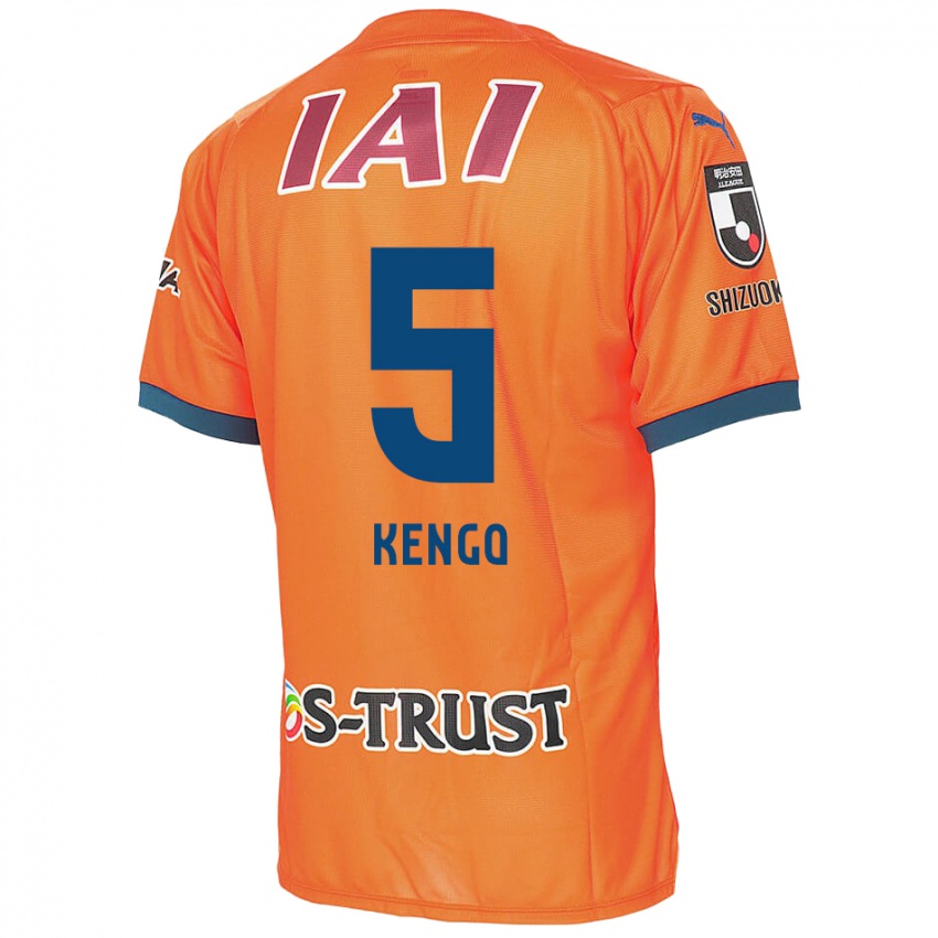 Gyermek Kengo Kitazume #5 Orange Blue Hazai Jersey 2024/25 Mez Póló Ing