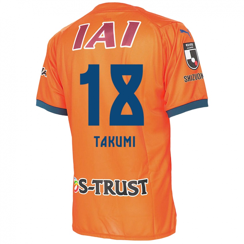 Gyermek Takumi Kato #18 Orange Blue Hazai Jersey 2024/25 Mez Póló Ing