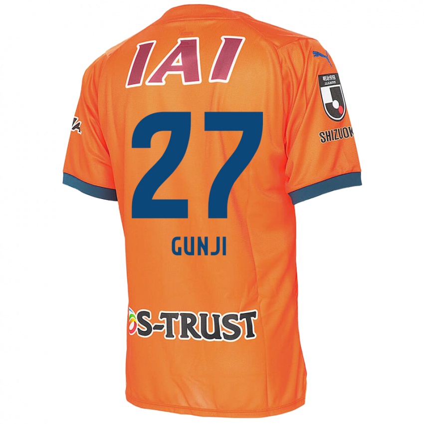 Gyermek Riku Gunji #27 Orange Blue Hazai Jersey 2024/25 Mez Póló Ing