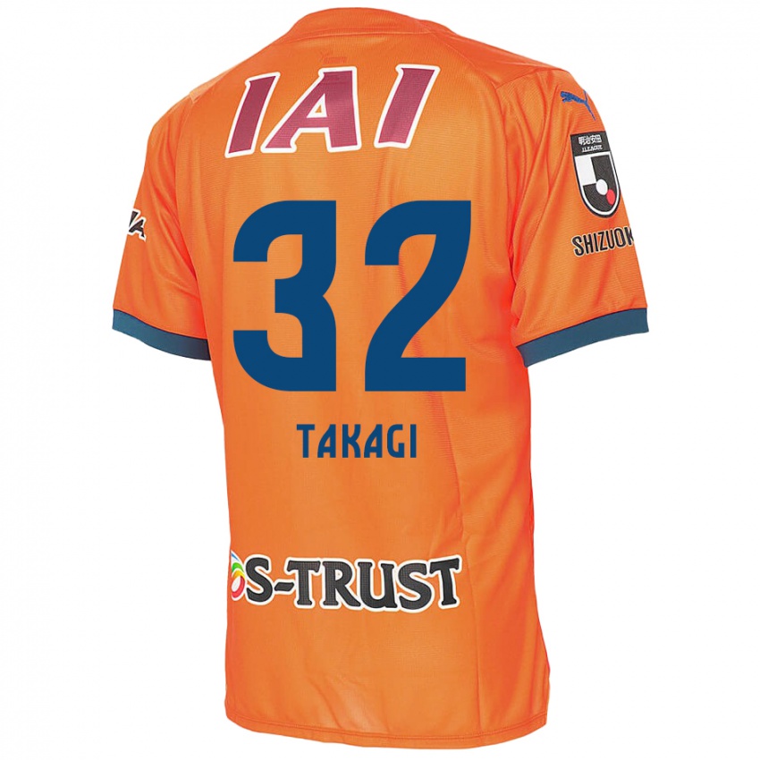 Gyermek Sen Takagi #32 Orange Blue Hazai Jersey 2024/25 Mez Póló Ing