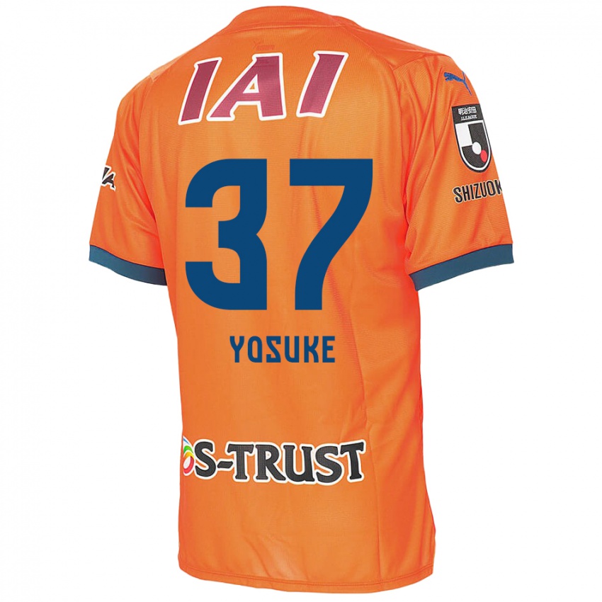 Gyermek Yosuke Morishige #37 Orange Blue Hazai Jersey 2024/25 Mez Póló Ing