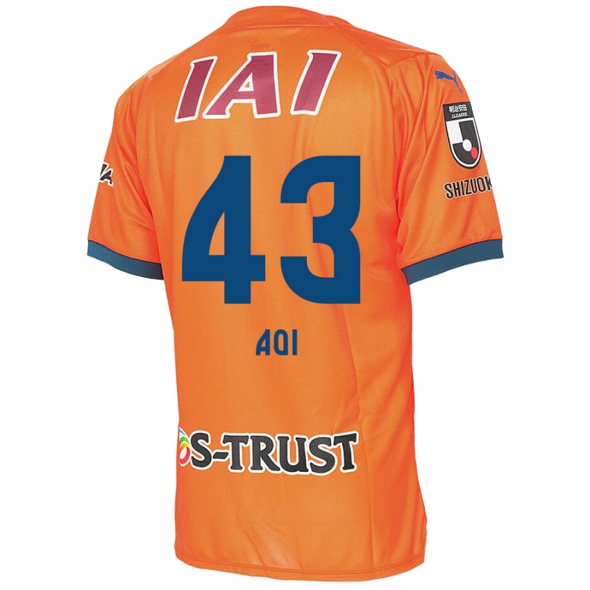 Gyermek Aoi Ando #43 Orange Blue Hazai Jersey 2024/25 Mez Póló Ing