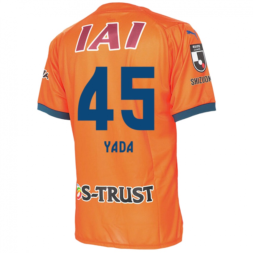 Gyermek Ryunosuke Yada #45 Orange Blue Hazai Jersey 2024/25 Mez Póló Ing